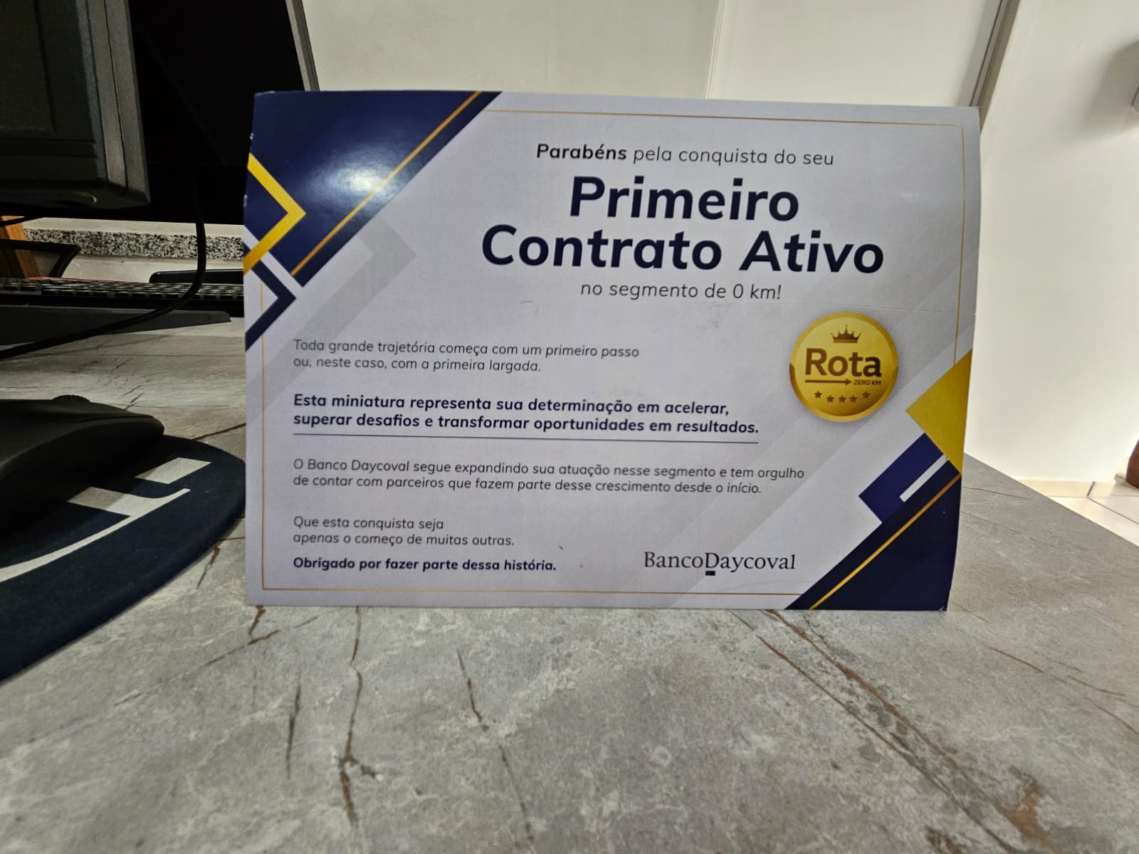 Certificado Primeiro Contrato Ativo